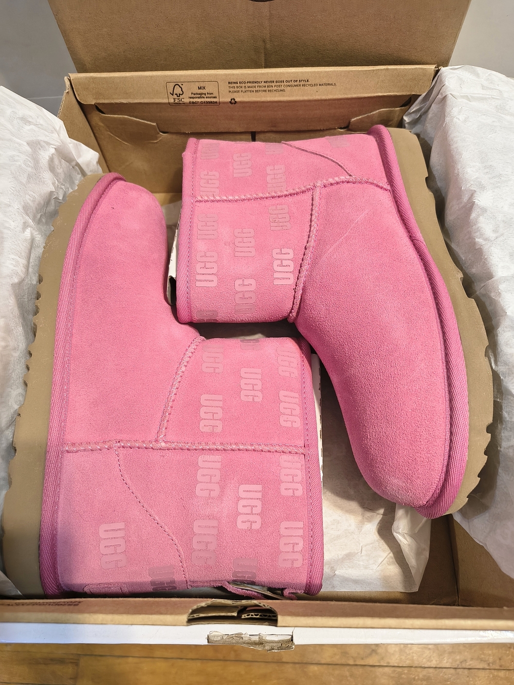 UGG Classic Short Boot - Pink Suede Women's Winter Boot